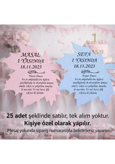 Magnet Yaprak Temalı Kişiye Özel 25 Adettir No 043
