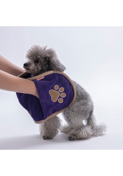 Purple Mor Evcil Hayvan Kurulama Havlusu-köpek Kurulama Havlusu- Kedi Kurulama Havlusu