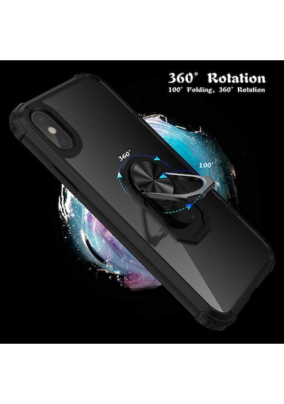 Apple Uyumlu iPhone Xs Max 6.5 Kılıf Zore Mola Kapak Siyah
