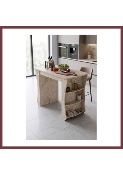 Storeşahin Mutfak Masası Mutfak Adası Ada Masa Bar Masası Kahvaltı Masası Raflı Çok Amaçlı Dolap Modern Masa 120x60 Cm 9835 Traverten Shn0720 Storeşahin Mutfak Masası Mutfak Adası Ada Masa Bar Masası Kahvaltı Masası Raflı Çok Amaçlı Dolap Modern Masa 120x60 Cm 9835 Traverten Shn0720