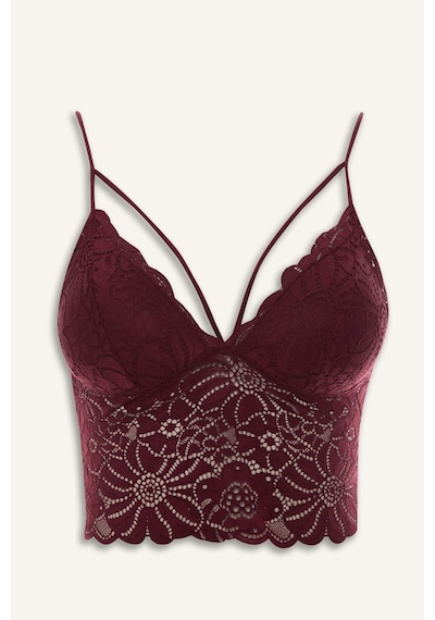 Defacto Dantelli Dantel Kaplı Pedli Balensiz Bralet G7763ax26spbr115 Bordo-br115
