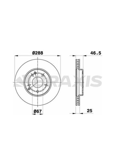 Braxis Ae0105 Fren Diski Ön W203 00-07 Cl203 03-08 C209 02-09 W210 96-02 R170 96-03 A2104212412