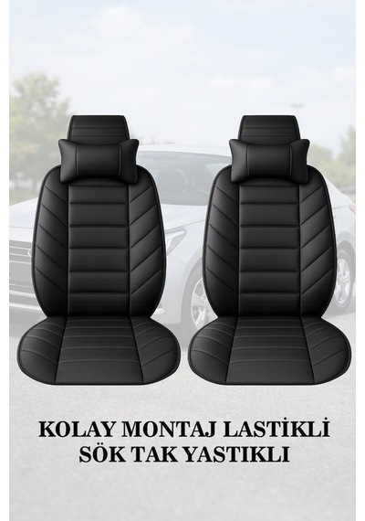 Opel Vectra B 2002 Uyumlu Siyah Renk Premium Lüks 2 Adet Minder Ve Yastık