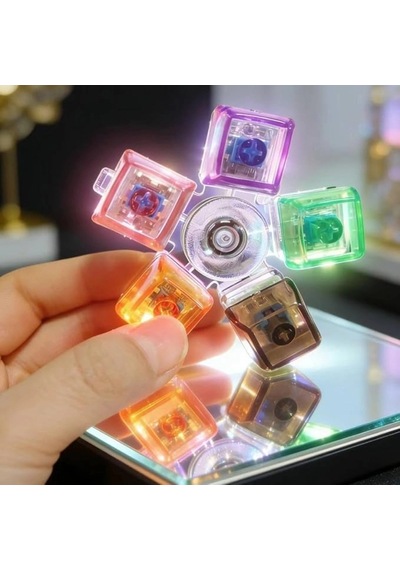 Mekanik Switch Klavye Çarkı - Renkli Tuşlu Fidget Oyuncak