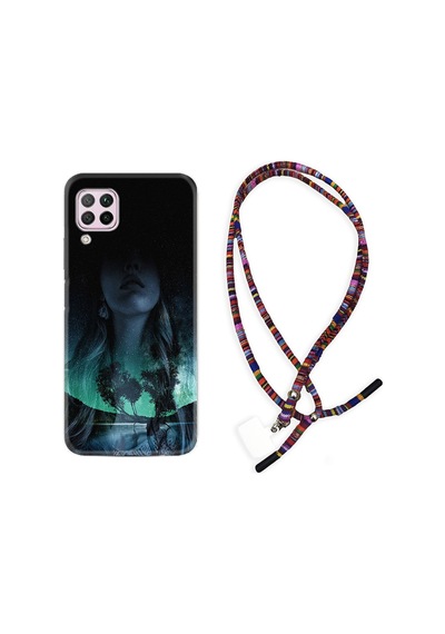 Huawei P40 Lite Kılıf Rasta Boyun Askılı Lost Girl 1809