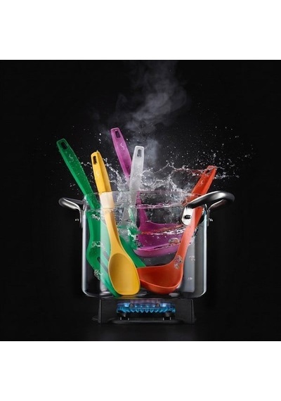 Lurch - Platin Silikon Spatula 28 Cm Açık Gri - Yanmaz, Yapışmaz, Bükülmez, Çizmez, Tat Ve Koku Bırakmaz - 240004 Renk