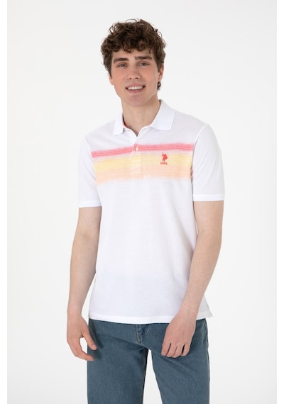 U.S. Polo Assn. Erkek Regular Fit Polo Yaka Turuncu Tişört 50300365-VR202