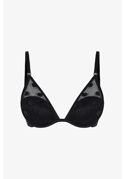 Penti Siyah Dot Mesh Push Up Destekli Sütyen