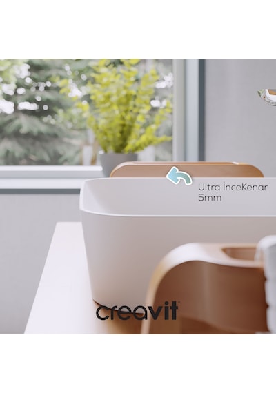 Creavit Ultra Kare Çanak Lavabo 40cm Beyaz Ul040-00cb00e-0000