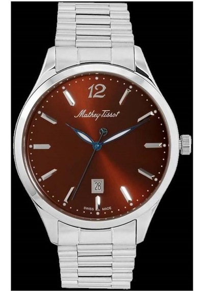 Mathey Tissot H411mam Swiss Made Çizilmez Safir Cam Metalik Erkek Kol Saati