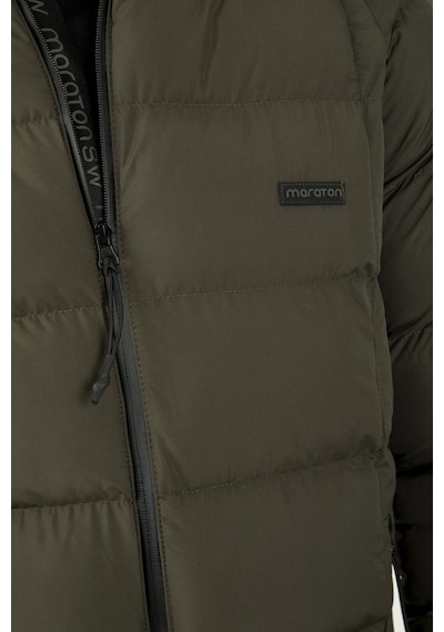 Maraton Sportswear Regular Erkek Kapşonlu Uzun Kol Basic Haki Mont 21259-haki Haki
