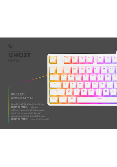 Rampage KB-R136 Ghost Type-C Oyuncu Klavye