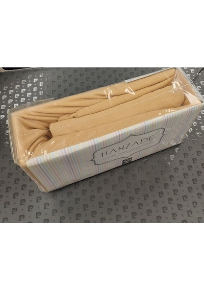 Hanzade %100 Pamuk Penye Lastikli Çift Kişilik Çarşaf Seti 160x200+30 - Camel Camel