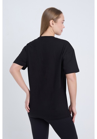 Velvoria Unisex Oversize Basic Siyah T-shirt