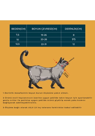 Petsuit Elizabeth Yakalık Kedi Desenli Rahat Ve Ayarlanabilir Koruma Boyunluğu Kedi Yakalık