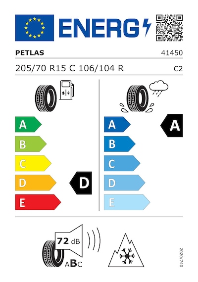 Petlas 205/70 R15 C 106/104r 8Pr M+S Fullgrip Pt925 Kış Lastiği 2024