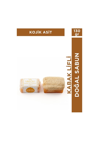 Volkan Ates Natural & Beauty Kojik Asit Kabak Lifli Doğal Sabun 130 G