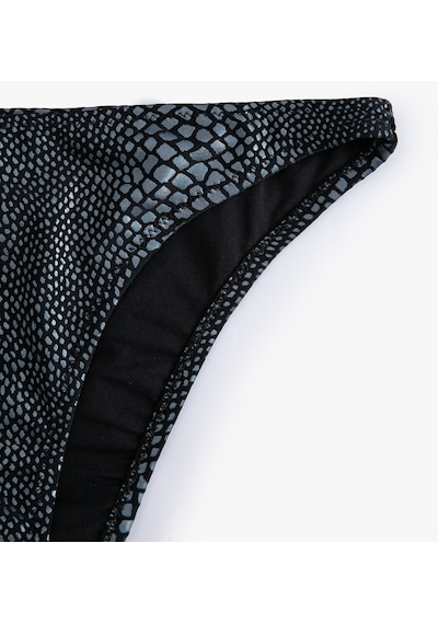 Koton Yılan Derisi Desenli Bikini Altı Normal Bel Siyah Desenli 4sak00042mm Siyah
