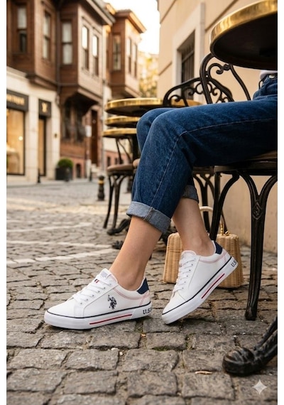 U.s. Polo Assn. Rachel 6fx Keten Orijinal Ürün Sneaker Kadın Ayakkabı Beyaz