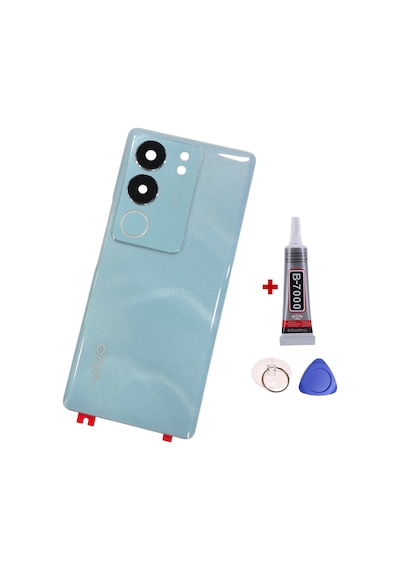 Vivo V29 Yeşil Arka Kapak Batarya Kapağı Pil Kapağı Yapışkan Ve Sökme Aparatıyla Beraber Full Set Yeşil