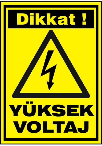 Depo Levhaları Dikkat Devrilmeye Karşı Önlem Alınız 25x35 Cm Pvc Levha