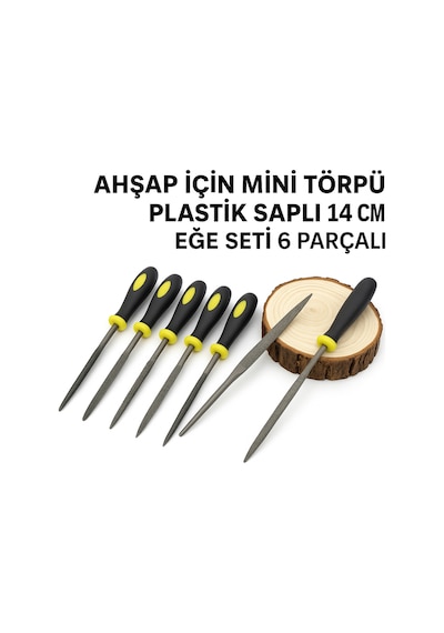 Senbang Ahşap İçin Mini Törpü Seti 14 Cm Plastik Saplı Eğe Takımı 6 Parça