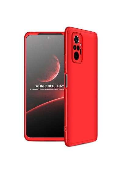 Xiaomi Redmi Note 10 Pro Kılıf Zore Ays Kapak Kırmızı