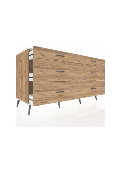 Kronos Konsol 6 Çekmeceli 176x59x99 Çam-aytaşı/çam Çam-aytaşı/çam