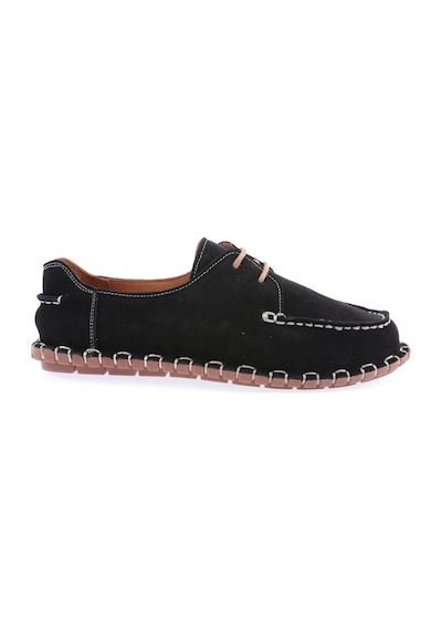 Dgn 602-23y Kadin Dikiş Detayli Önden Bağcikli Loafer Ayakkabi 602-2109-R1680 Siyah