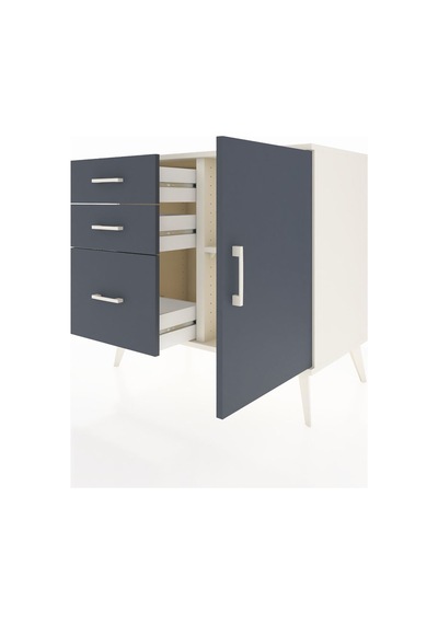 Hyperion Şifonyer Tek Raflı 3 Çekmeceli Tek Kapaklı 88x44x80 Aytaşı-antrasit Antrasit Hyperion Şifonyer Tek Raflı 3 Çekmeceli Tek Kapaklı 88x44x80 Aytaşı-antrasit Antrasit