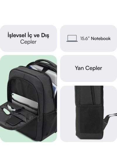Mack Mcc-505bg 15.6 Move Notebook Sırt Çantası Siyah Diğer