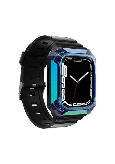 Watch 42mm Uyumlu Krd-88 Sert Pc Kasa Koruyuculu Uyumlu Ogaa Kordon-mavi