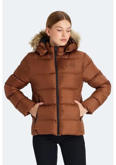Slazenger Guest Kadın Puffer Şişme Mont Taba
