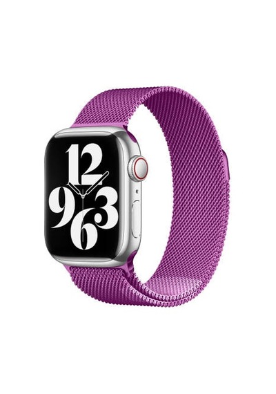 Apple Watch 7 41mm Uyumlu Band-01 Metal Kordon - Mor