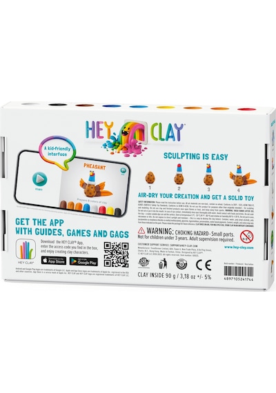Hey Clay Hava İle Kuruyan Kil 6'lı Kutu - Kuşlar Sülün, Papağan, Güvercin
