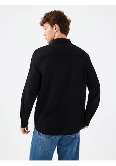 Loft Regular Fit Siyah Erkek Gömlek Lf2039536 Siyah