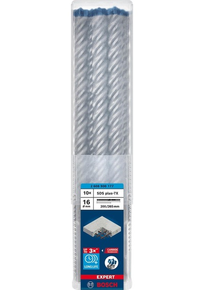 Bosch Expert 16x265 Mm 10 Lu Yeni Sds Plus-7x Matkap Ucu 2608900177
