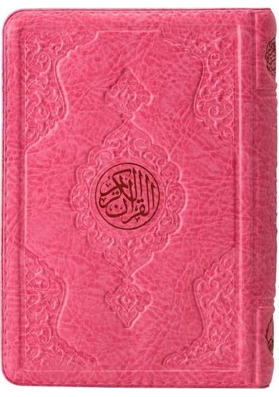 Hafız Boy Kur'an-ı Kerim (Pembe,  Kılıflı, Mühürlü, 2 Renk)