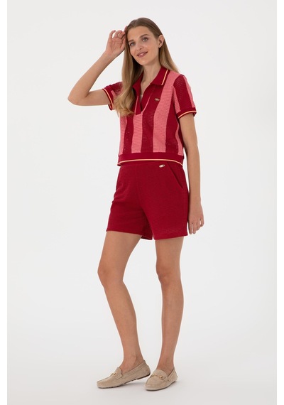 U.S. Polo Assn. Us. Polo Assn. Kadın Şort Bordo