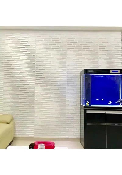 Nw55 Beyaz Opak Kendinden Yapışkanlı Duvar Paneli 3D Duvar Kağıdı N11.1574