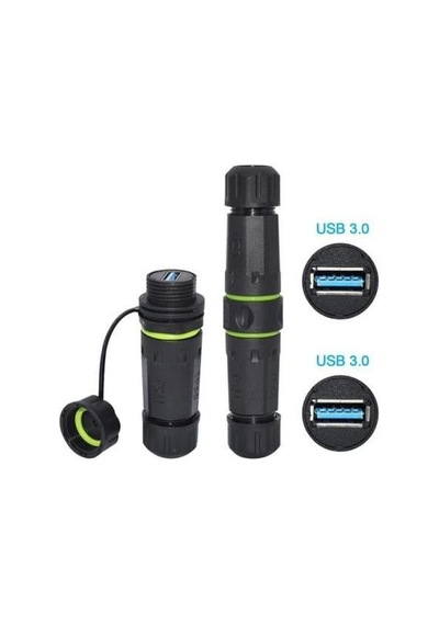 Pm-24598 Dişi - Dişi Ip 68 Su Geçirmez 3.0 Usb-a Konnektör Powermaster