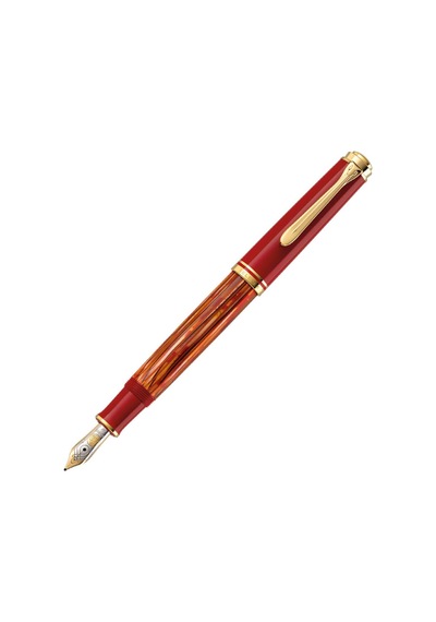 Pelikan Souveran M600 Dolma Kalem Tortoiseshell-Red F Uç 815840