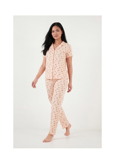 Lela Bayan Pijama Takımı 65750101y Somon