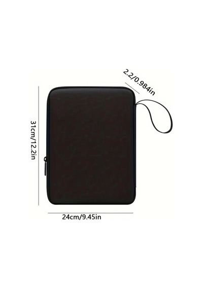Bölmeli Tablet Ve Notebook İçin Dayanıklı Koruma Kılıfı Taşınabilir Çanta Siyah