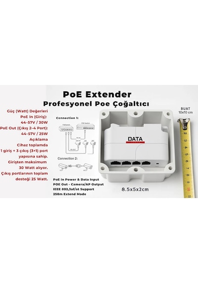 Dataforce Hi-at13f-a 3+1 10/100 Poe Extender