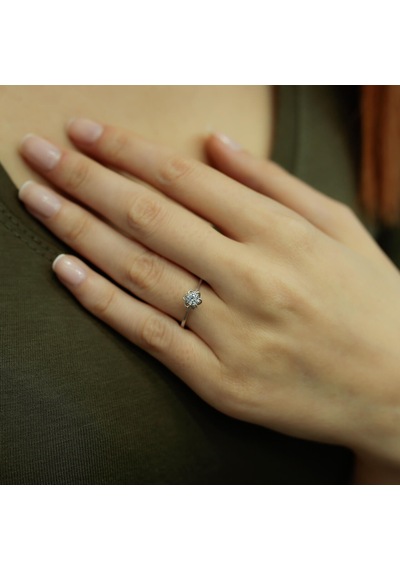 Lova H Renk 0,23 Karat Pırlanta Tektaş Yüzük - 1020073