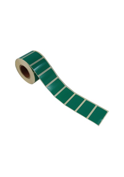 Renkli Zemin Baskılı Kuşe Rulo Etiket 50mm X 30mm 1000 Adet