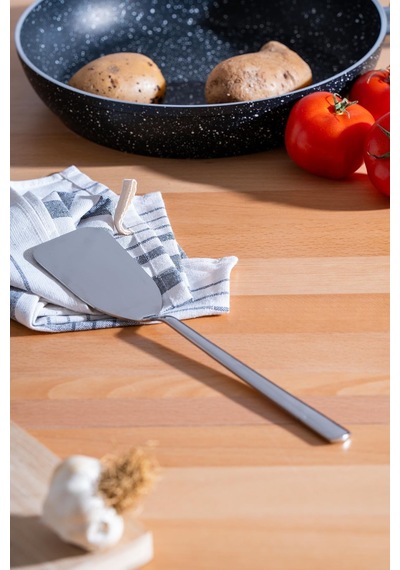 Acar 16394 Karat Çelik Servis Spatula - 28 Cm Gümüş
