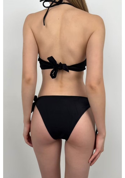 Black Fashion Straplez Bikini Takımı Siyah