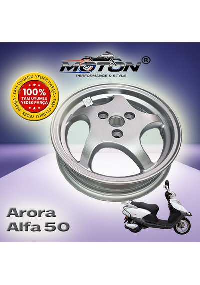 Arora Alfa 50 Uyumlu Arka Jant - Diskli Model - 10 İnç - Gri